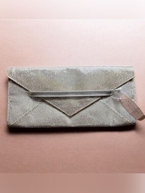 Victoria's Secret Silver Glitter Envelope Clutch | Deadstock NWT